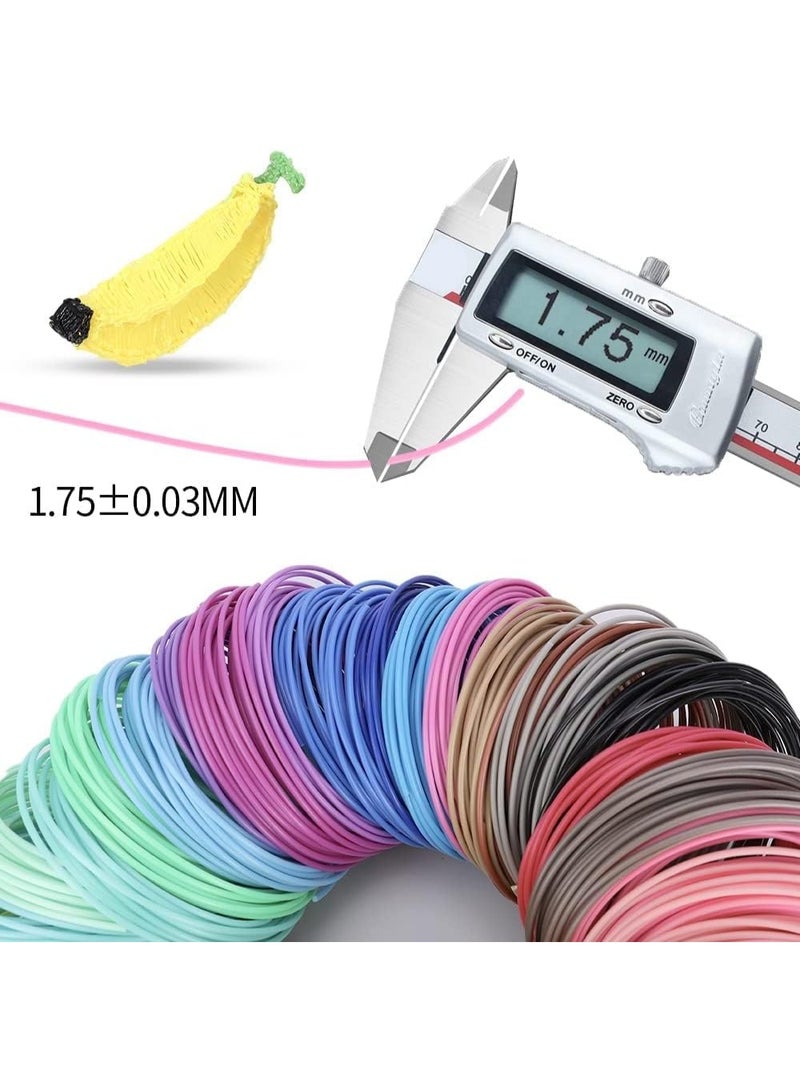 ChicAbode 3D Pen Filament Refill ABS, 1.75mm, 20 Random Colors (5 Meters Total), Non-Toxic and Safe 3D Printing Material, Compatible with Most 3D Pens, Smooth Flow, Great for Kids, DIY, and Art Projects - Image 2